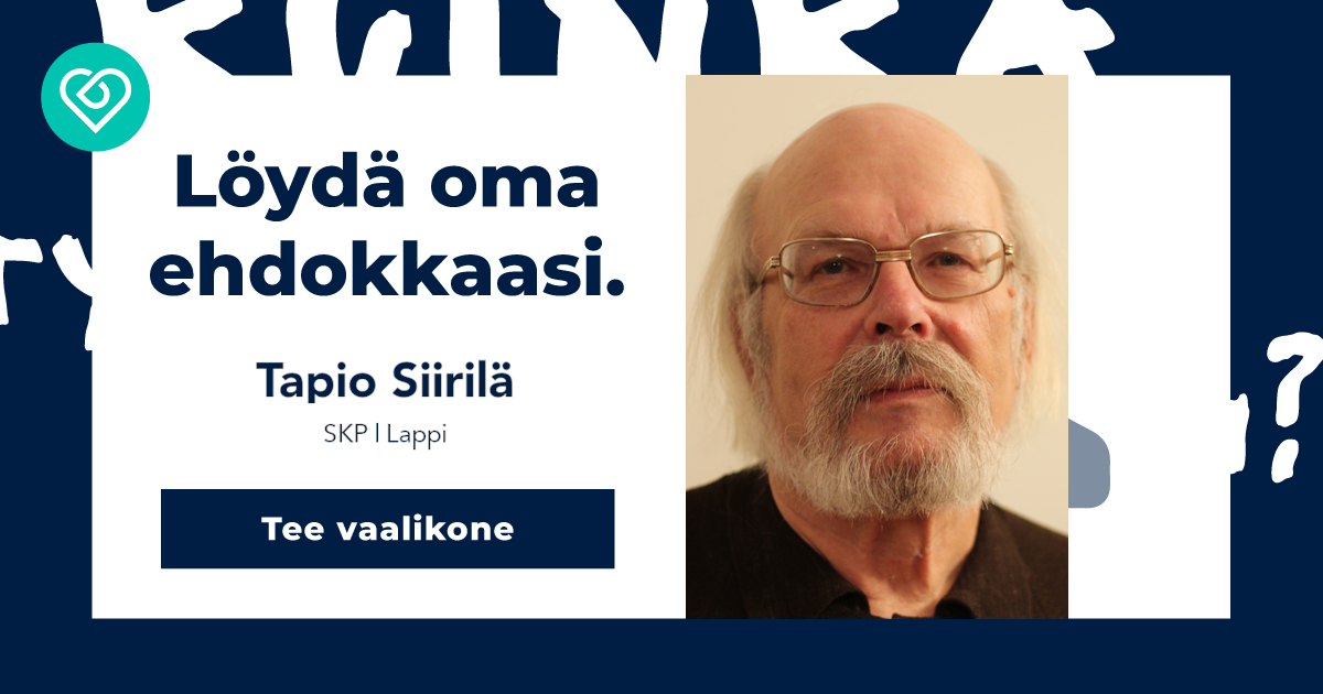 Tapio Siirilä - Vaalikone Eduskuntavaalit 2023 - Duunitori