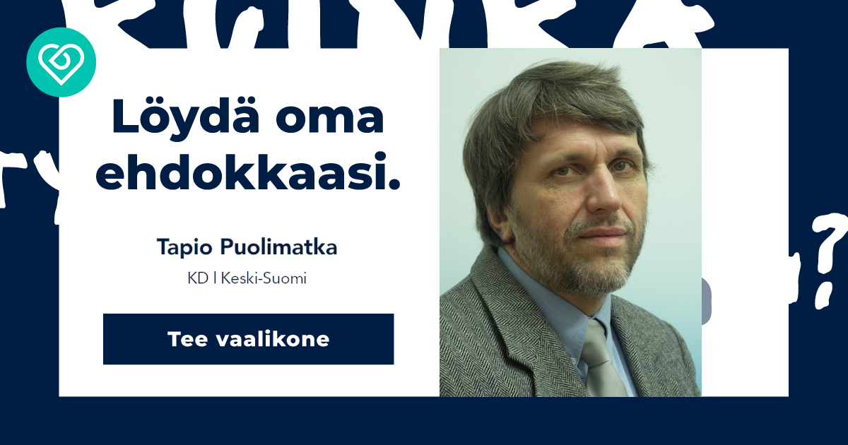 Tapio Puolimatka - Vaalikone Eduskuntavaalit 2023 - Duunitori