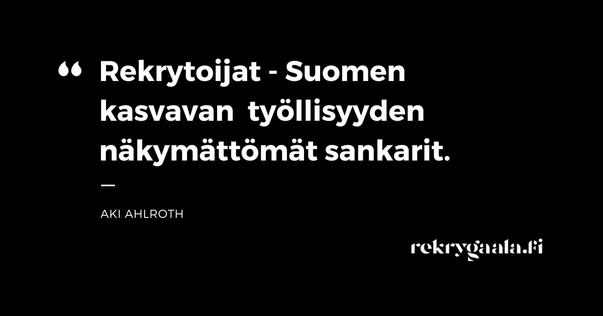 Rekrytointialan Parhaat Teot Ja Tekijät Palkitaan | Rekrygaala 2021